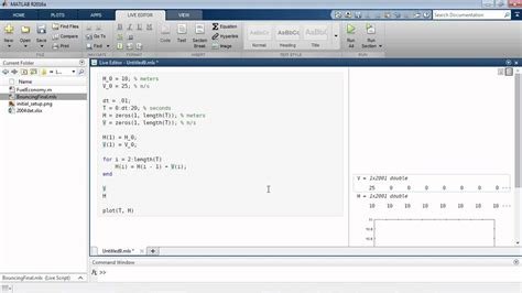 Using Live Editor in Matlab for Interactive Exploration